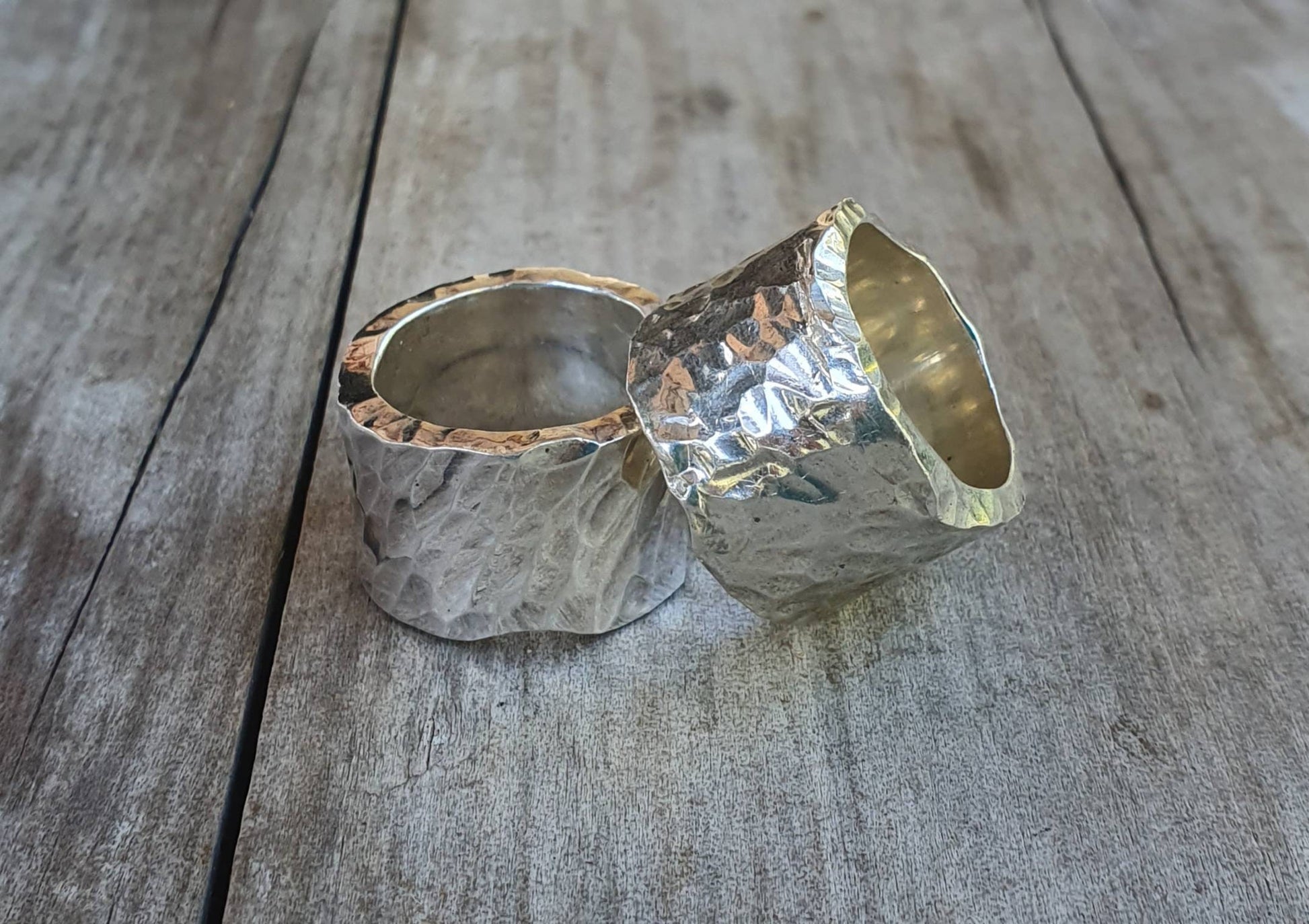 Chunky ring,Wide,heavy,solid,handmade,hammered,sterling silver,half rounded,rustic wedding ring,distressed,industrial ring,nugget,boho