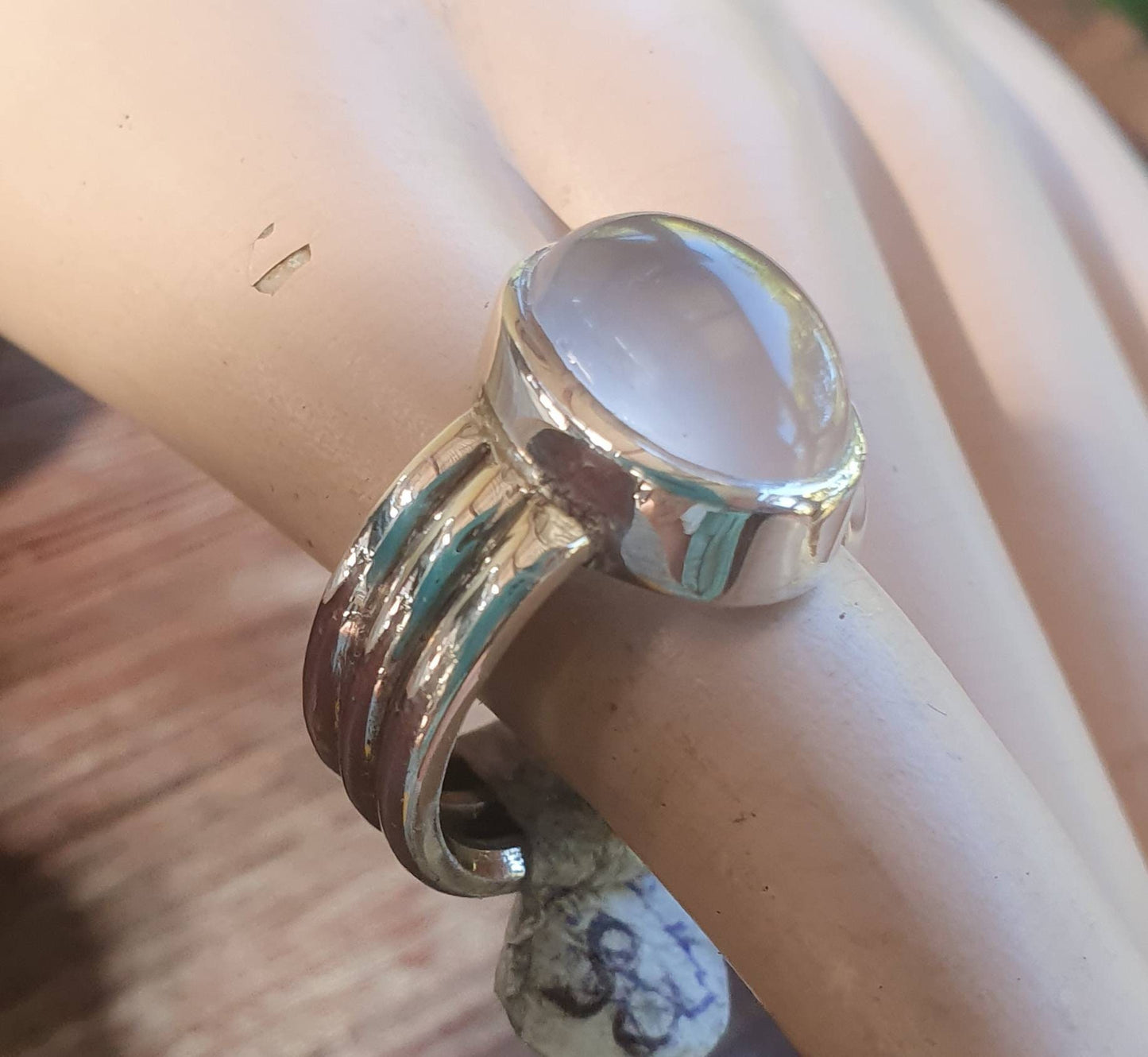 Rose quartz  ring,heavy,chunky modern,sterling silver,hand made,chunky silver ring, designer,baroque,boho,women's fashion,large ring,goddess