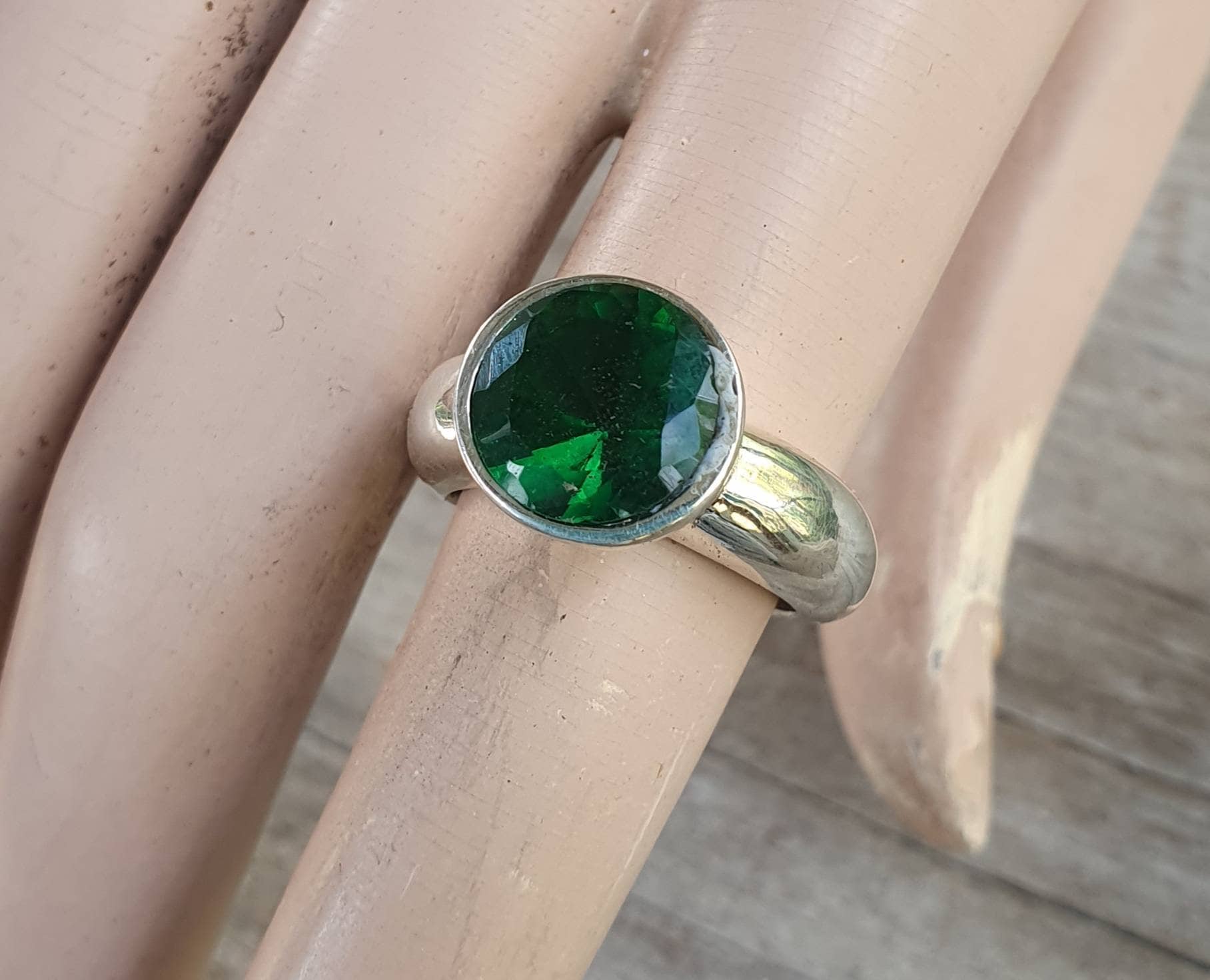 Cz ring,sterling silver,Cubic zirconia ring,chunky solitare,silver cz,handmade, ring,goddess,boho,solitare ring,new age,