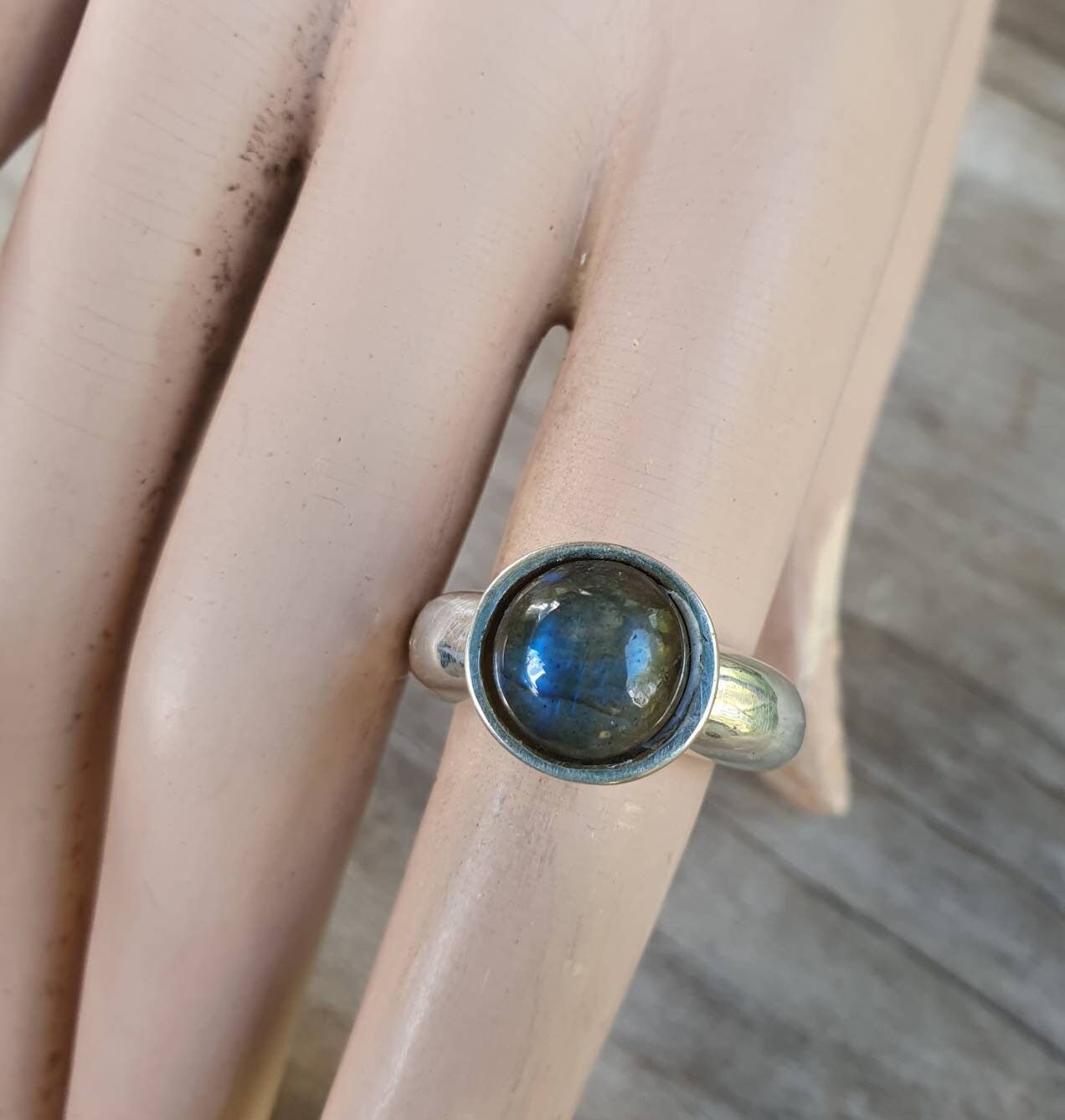 Rainbow moonstone, Sterling ring,sterling silver,chunky solitare,handmade, ring,goddess,boho,solitare ring,new age,