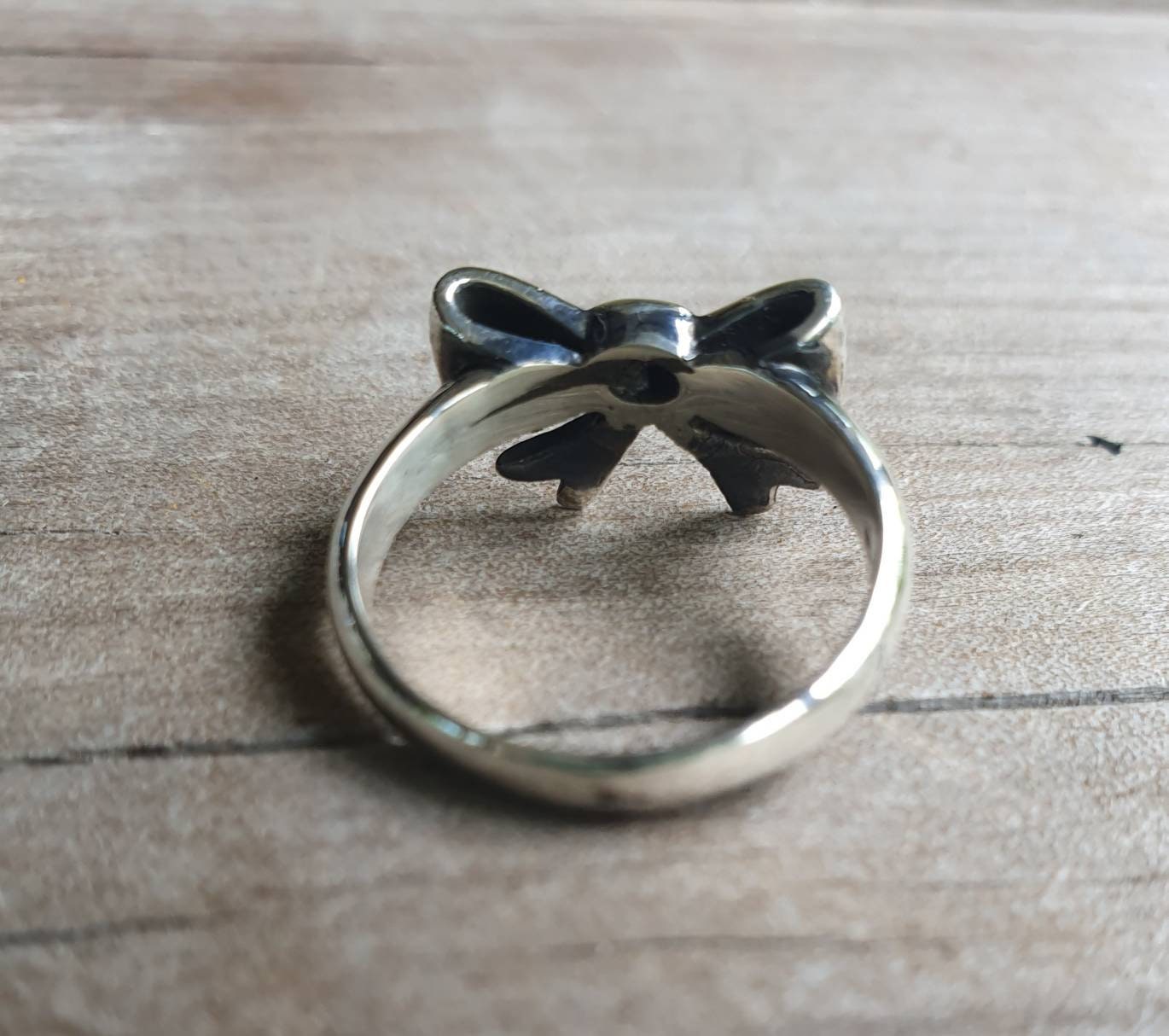 Bow ring,sterling silver,synthetic ruby cz,ribbon ring,bow, rockabilly,victorian,boho,goddess,handmade