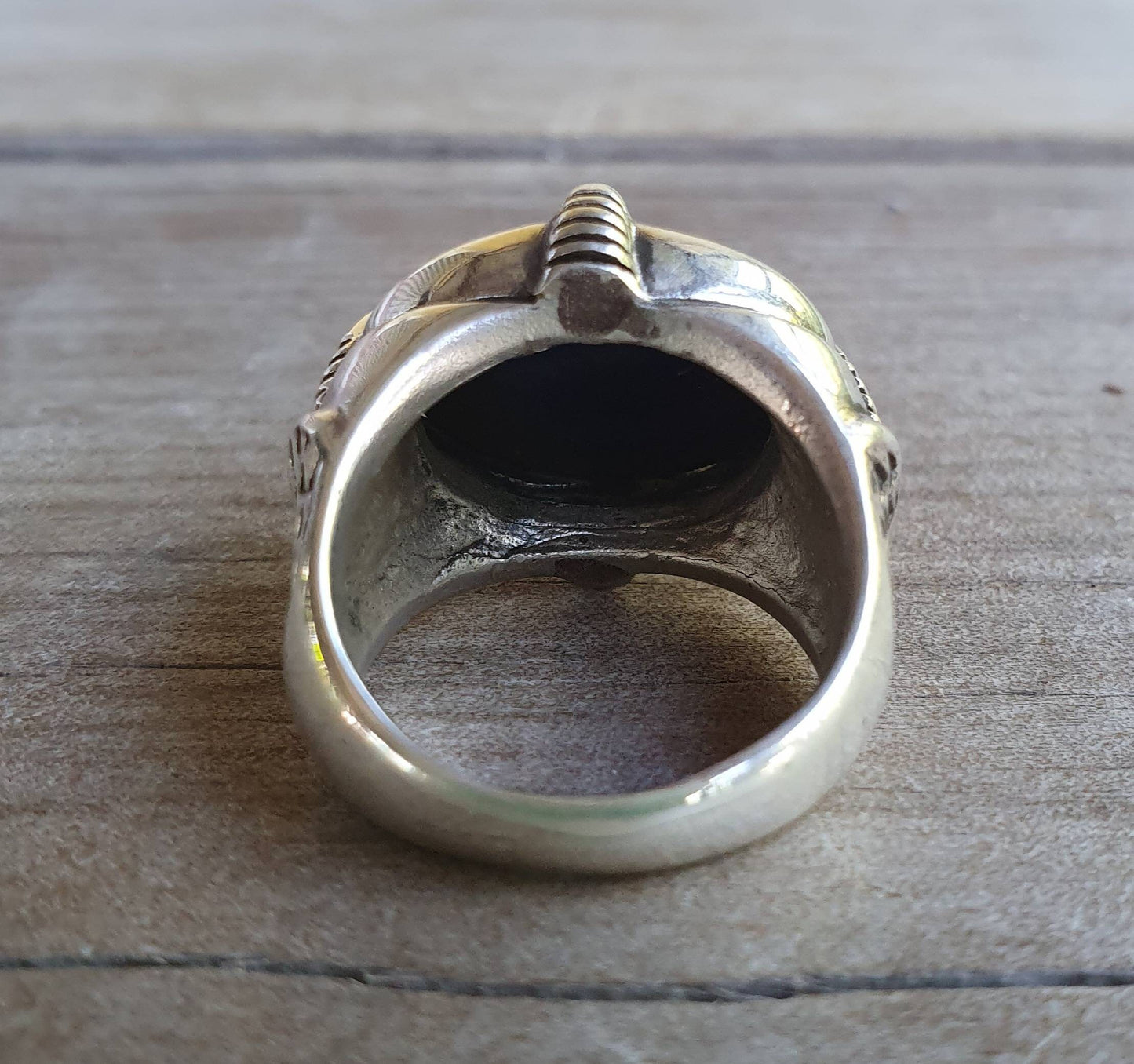 Black onyx ring,sterling silver, claw ring,steampunk,dragon claw,gothic,punk,geiger,alien,talon,eagle,handmade,new age,