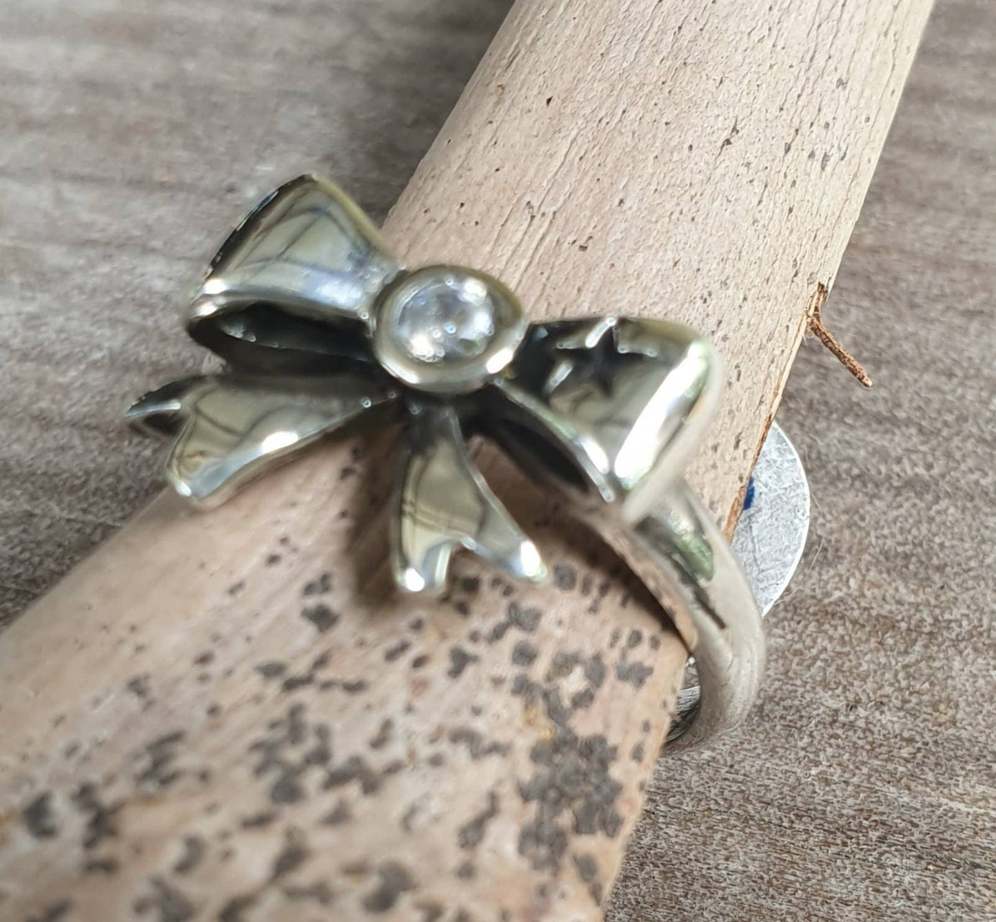 Bow ring,sterling silver,synthetic ruby cz,ribbon ring,bow, rockabilly,victorian,boho,goddess,handmade