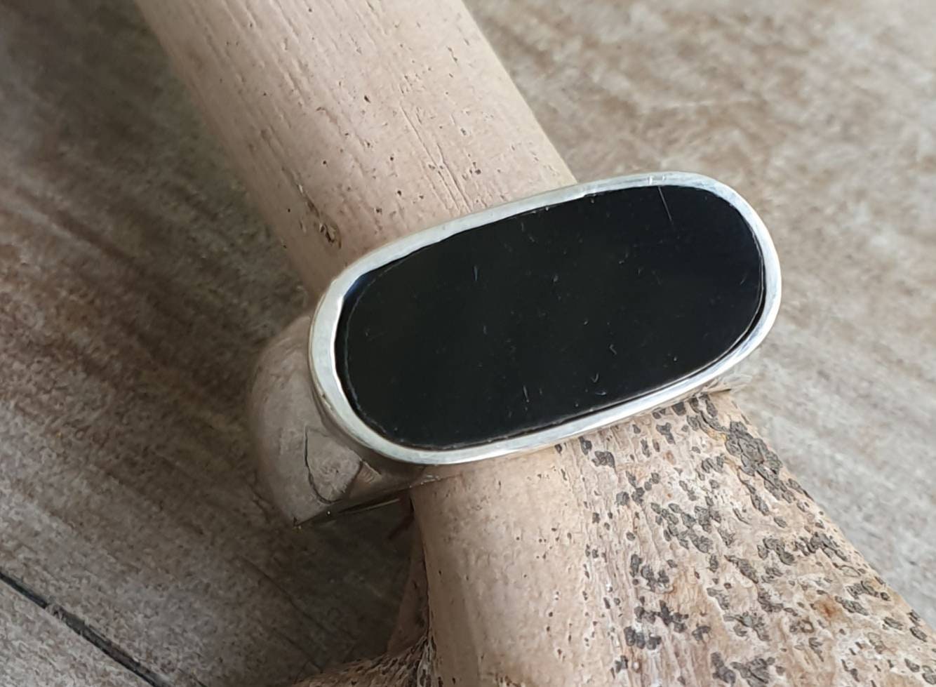 Oval black stone ring,black acrylic ,sterling silver,chunky,handmade,Micheal Hutchence tribute,plain silver signet,Chunky,unisex