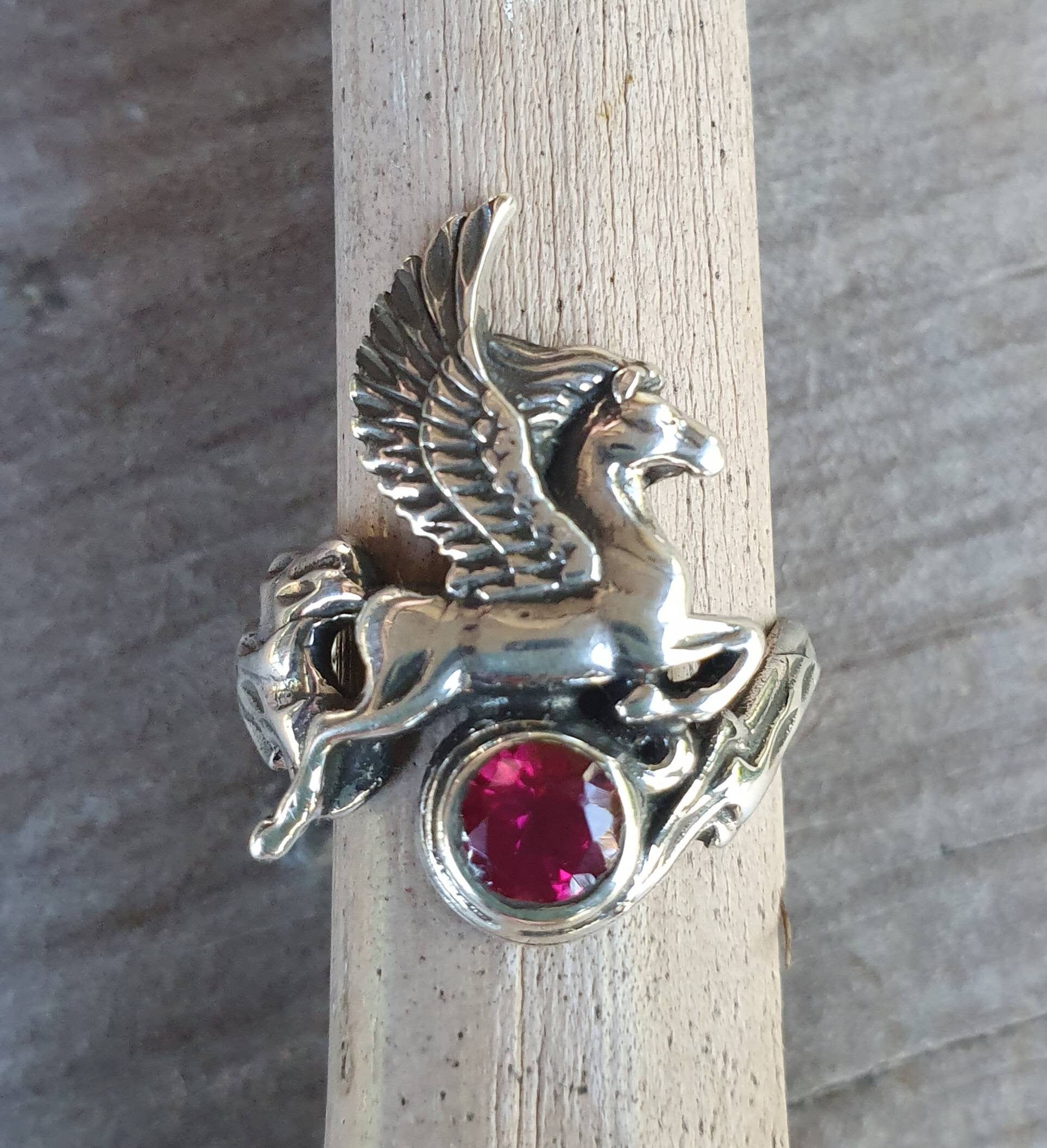 PEGASUS,mythical horse,sterling silver,unicorn, fantasy ring,alternative,new age,boho,hippy,art nouveau,goddess,womens fashion,magic,merlin