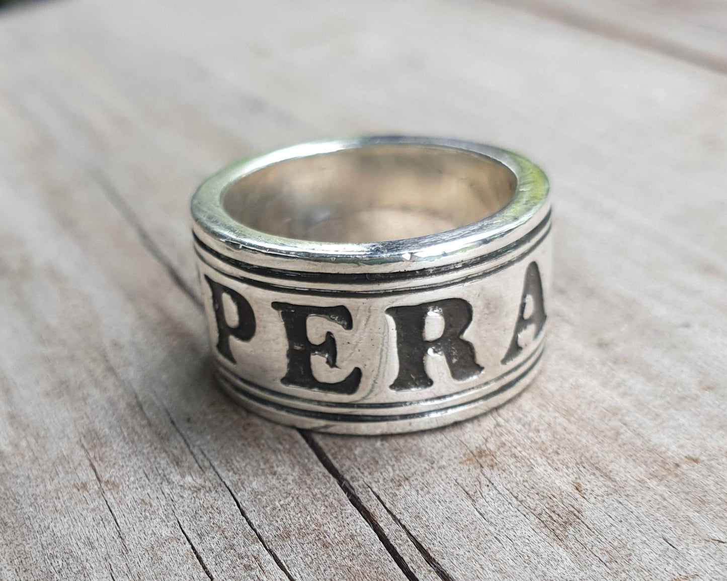Esperanca silver ring,hope, chunky,heavy,solid, sterling silver band, wedding ring His and her sizes,boho,
