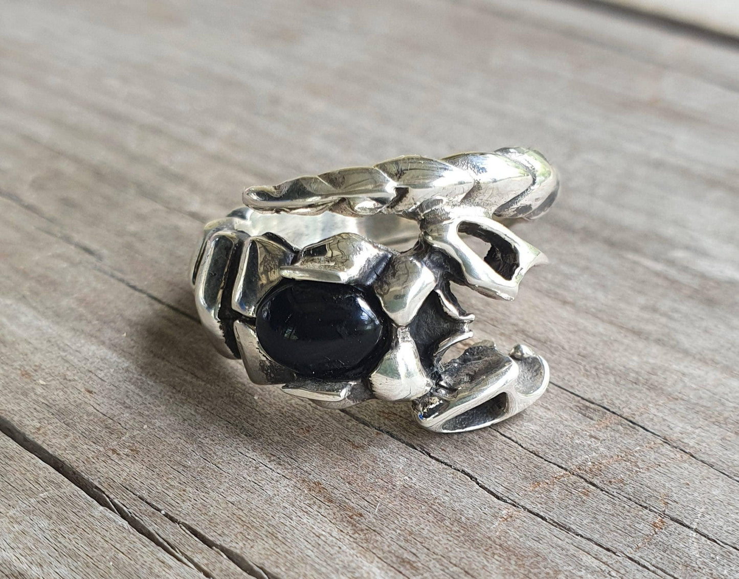 Scorpian ring, sterling,amethyst stone,zodiac,starsign ring,