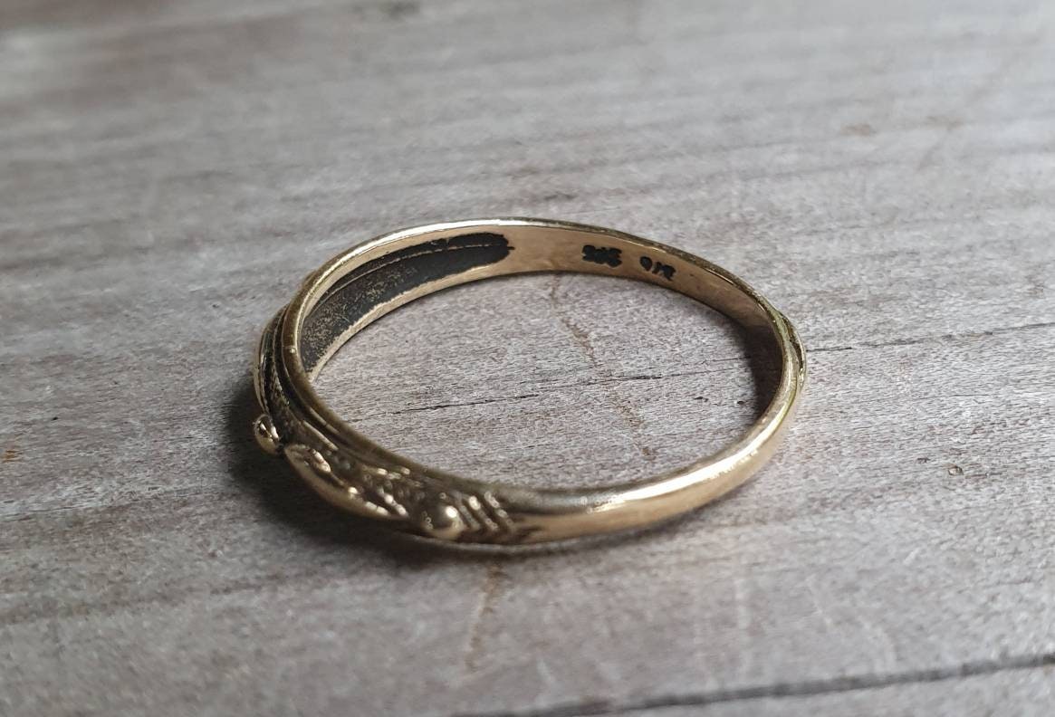 Boho gold ring, Stackerable,9k gold band,4mm fine gold band,boho rings,thin ring,