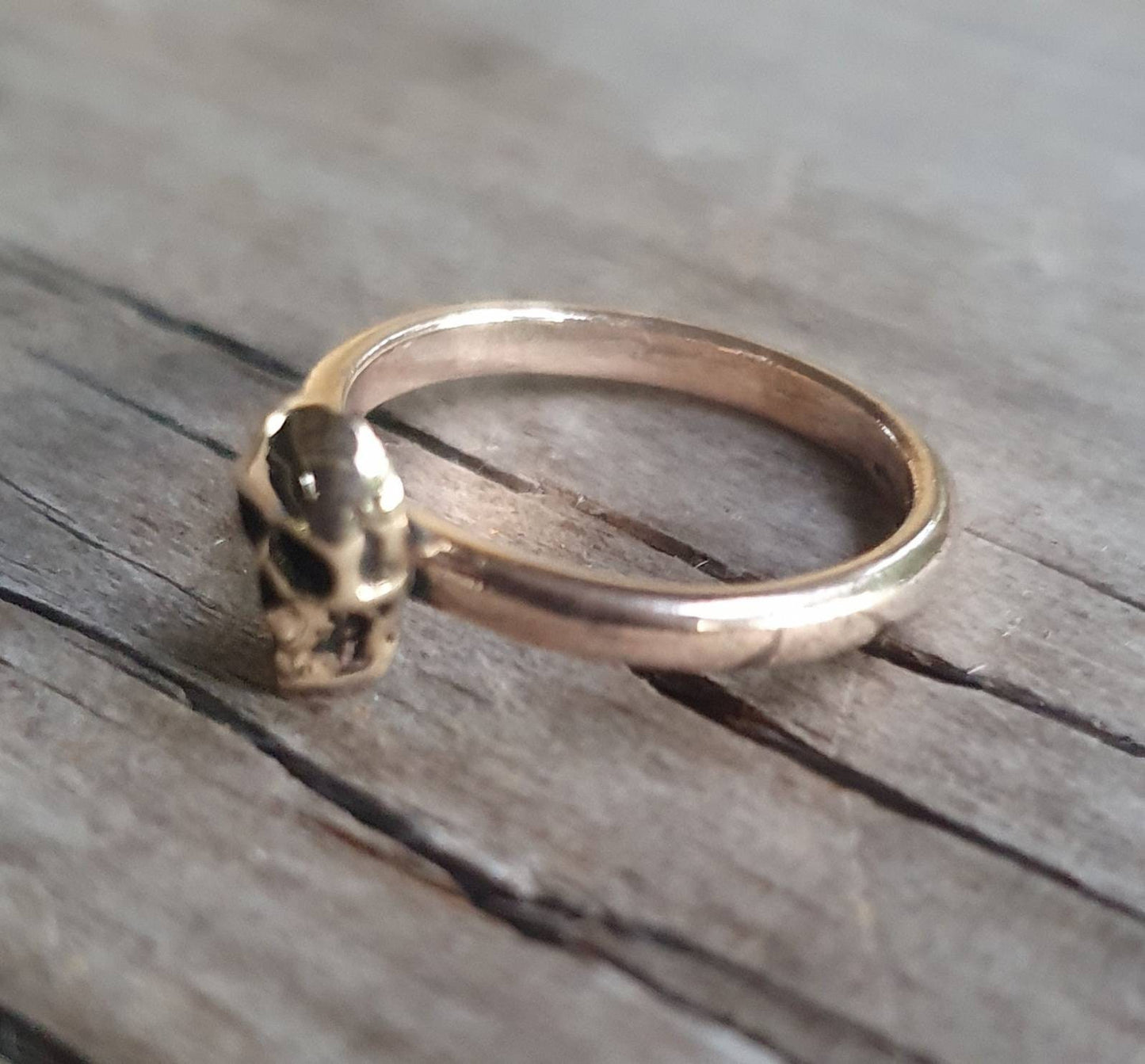 Gold skull ring,9k gold,tiny solid skull, steampunk, gothic ,punk,women's skull,skull pinkie,handmade,boho,hipster,rockabilly