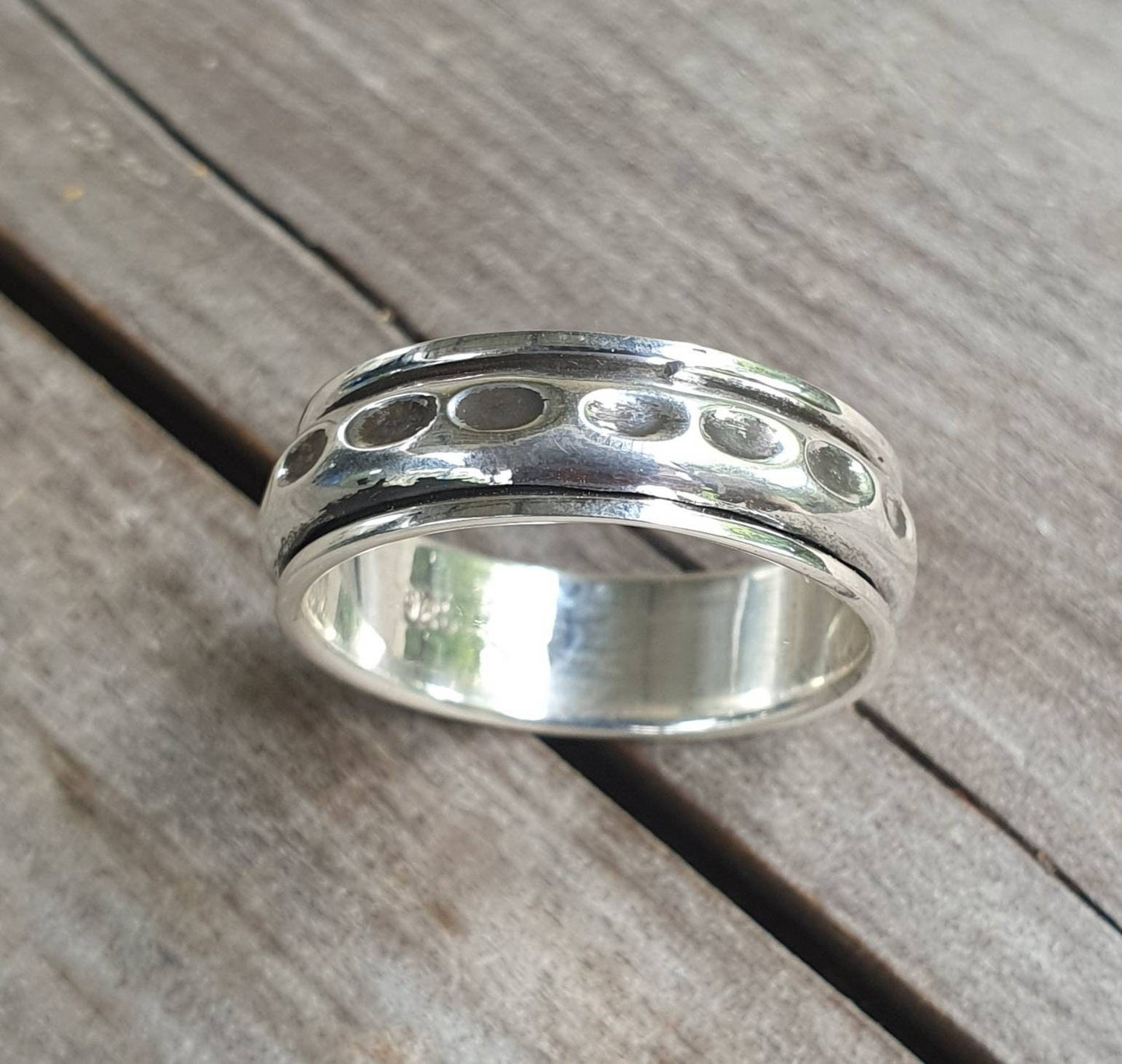 spinner ring,rustic,sterling silver,large sizetribal worry ring,handmade wedding,industrial,bespoke