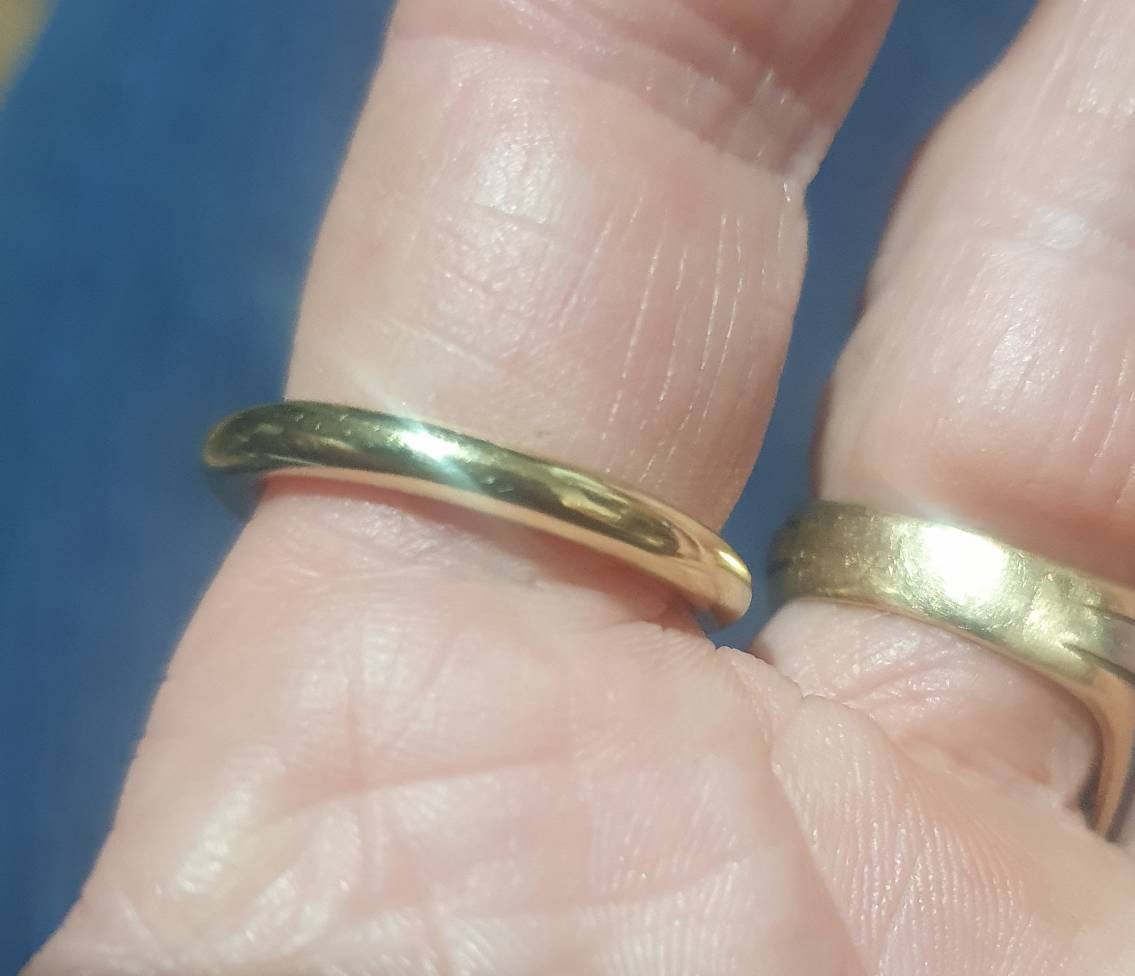 Gold stacker,3mm halo ring,solid brass round ring,handmade,boho vintage scroll,
