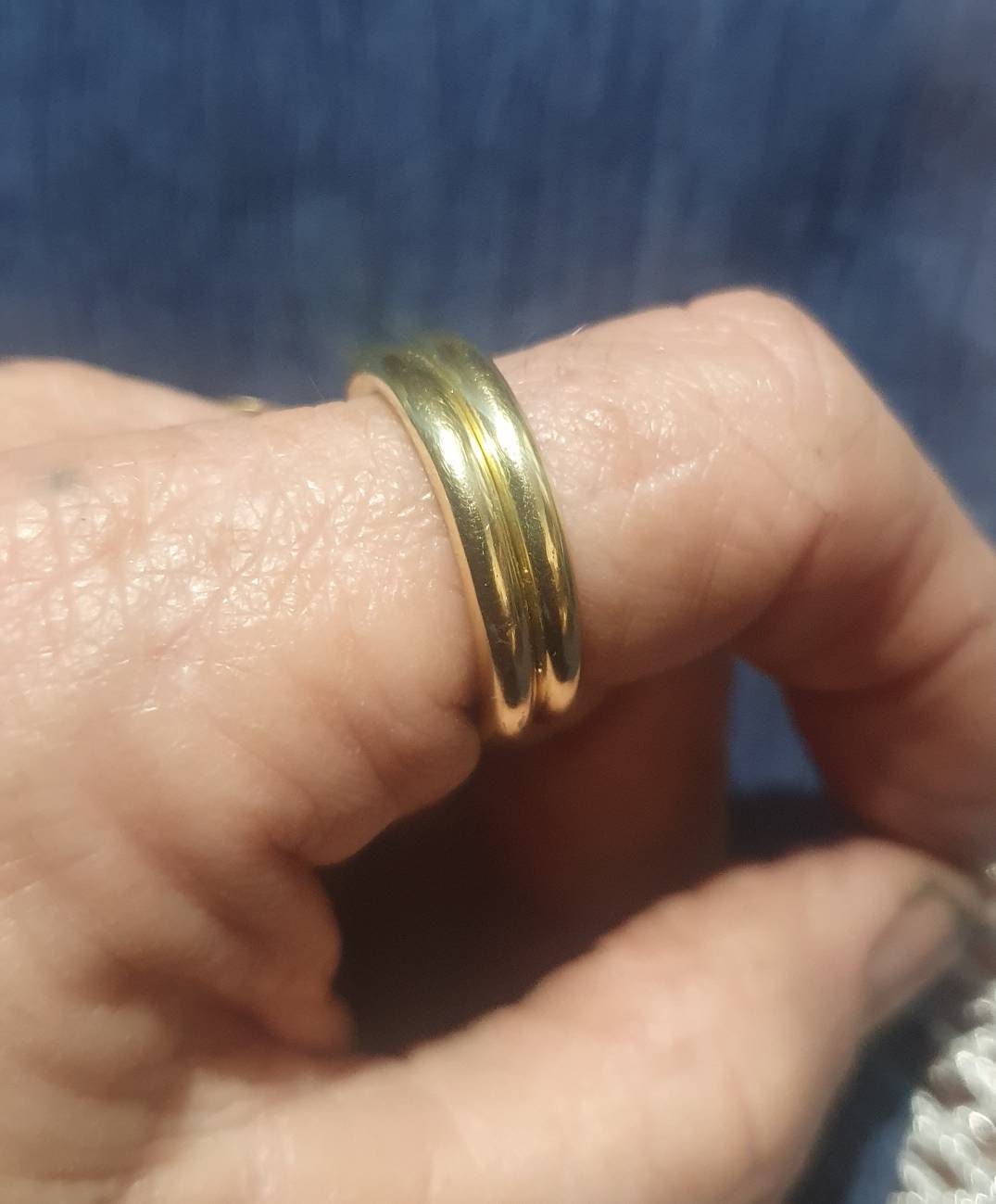 Gold stacker,3mm halo ring,solid brass round ring,handmade,boho vintage scroll,