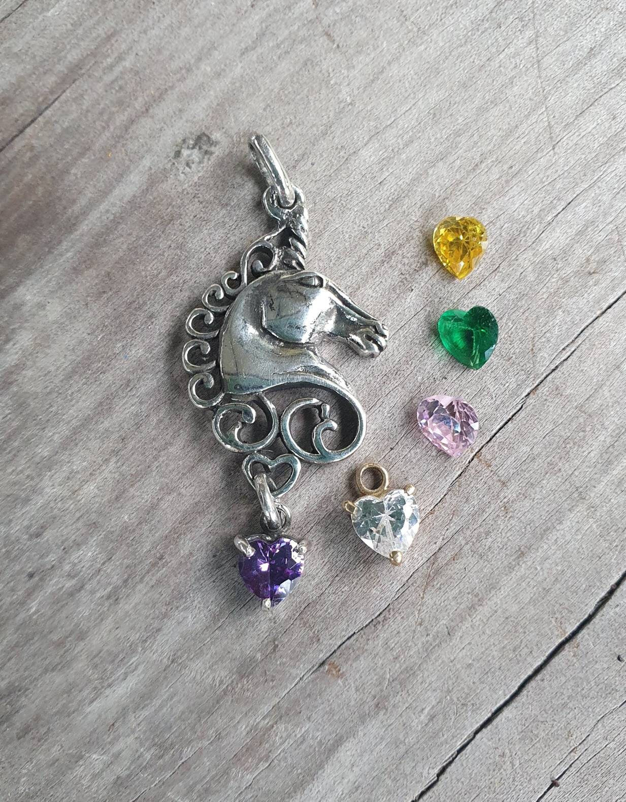 Unicorn pendant,sterling silver,carousel,mythical horse,fantasy,new age, boho,magic,woodland,fairy tale,