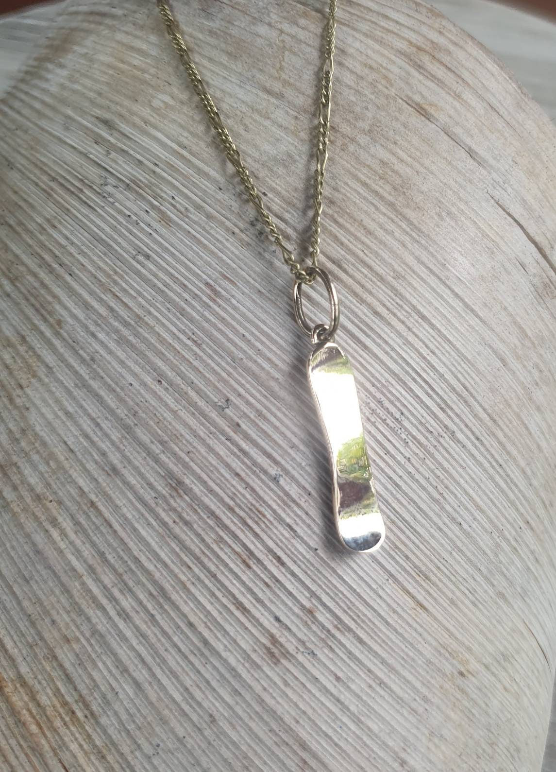Gold Snowboard  pendant,solid 10k gold,Skater pendant