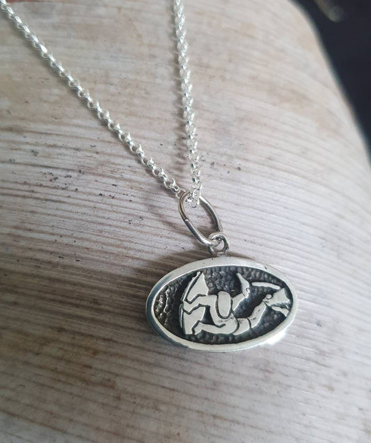 Boogie board,surf,sterling silver,surf pendant, wave,surfer, sterling silver,surf charm,beach jewelry,handmade,