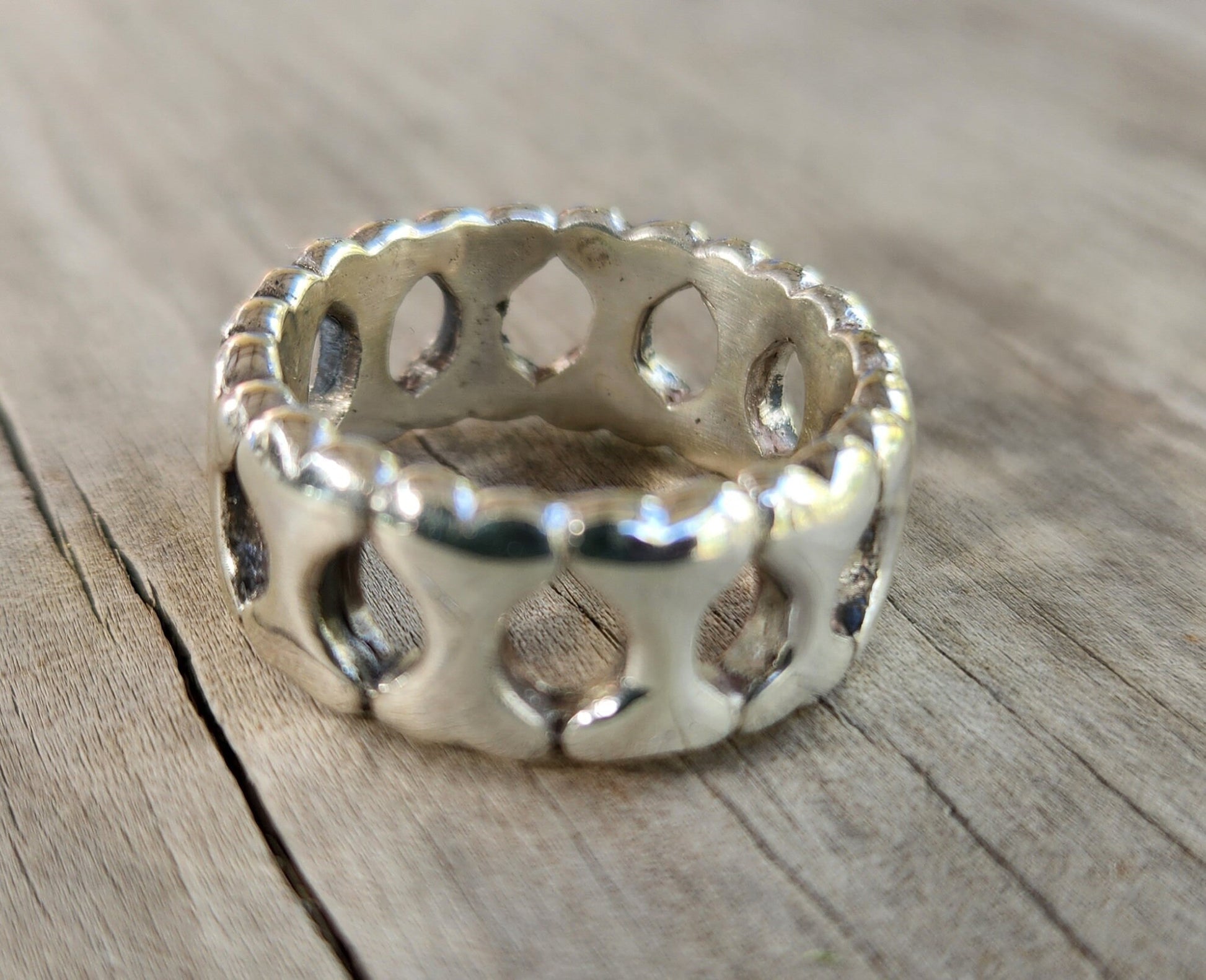 Silver band,bones,solid sterling silver,unisex ring,vivienne w. inspired,