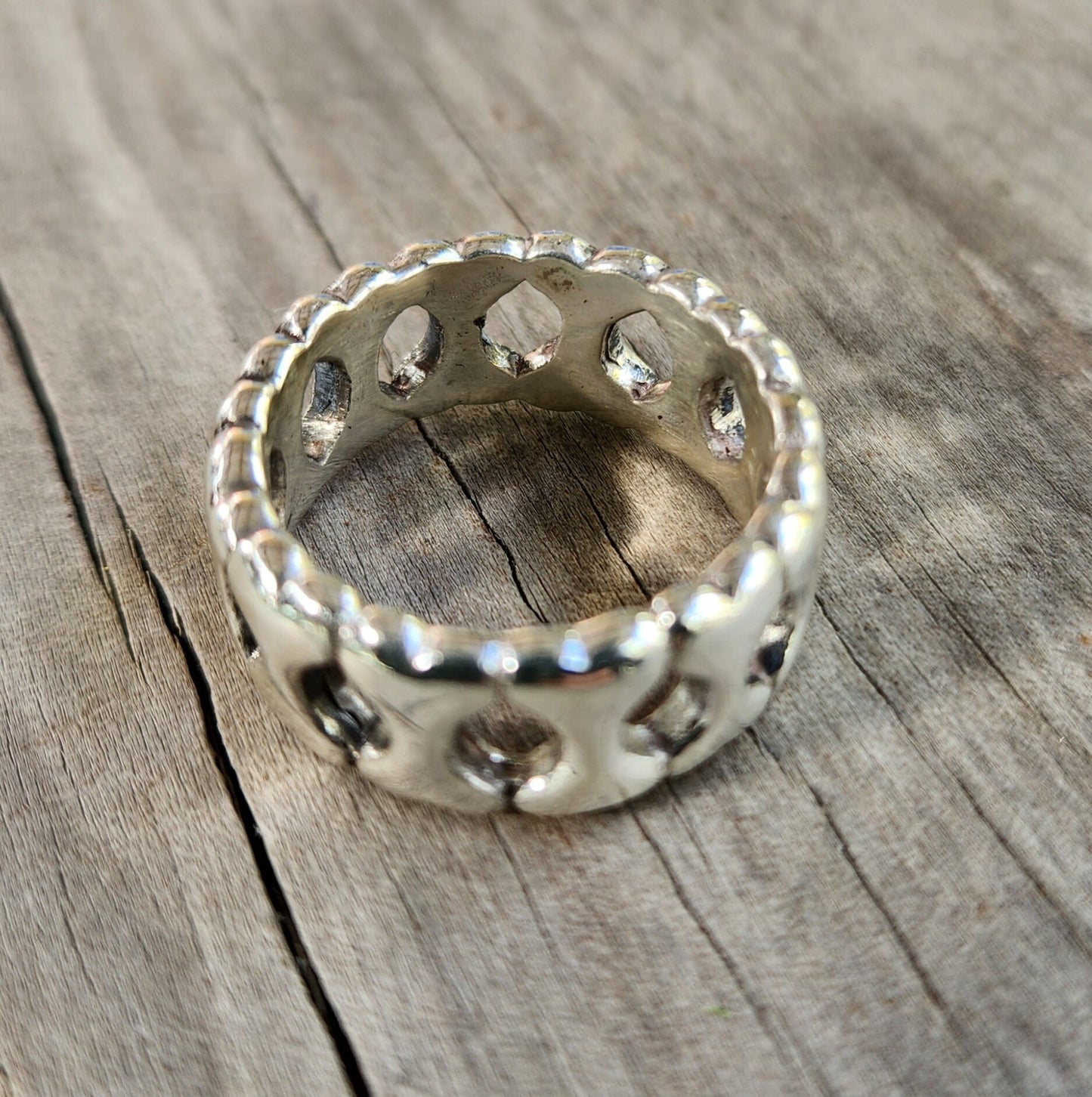 Silver band,bones,solid sterling silver,unisex ring,vivienne w. inspired,