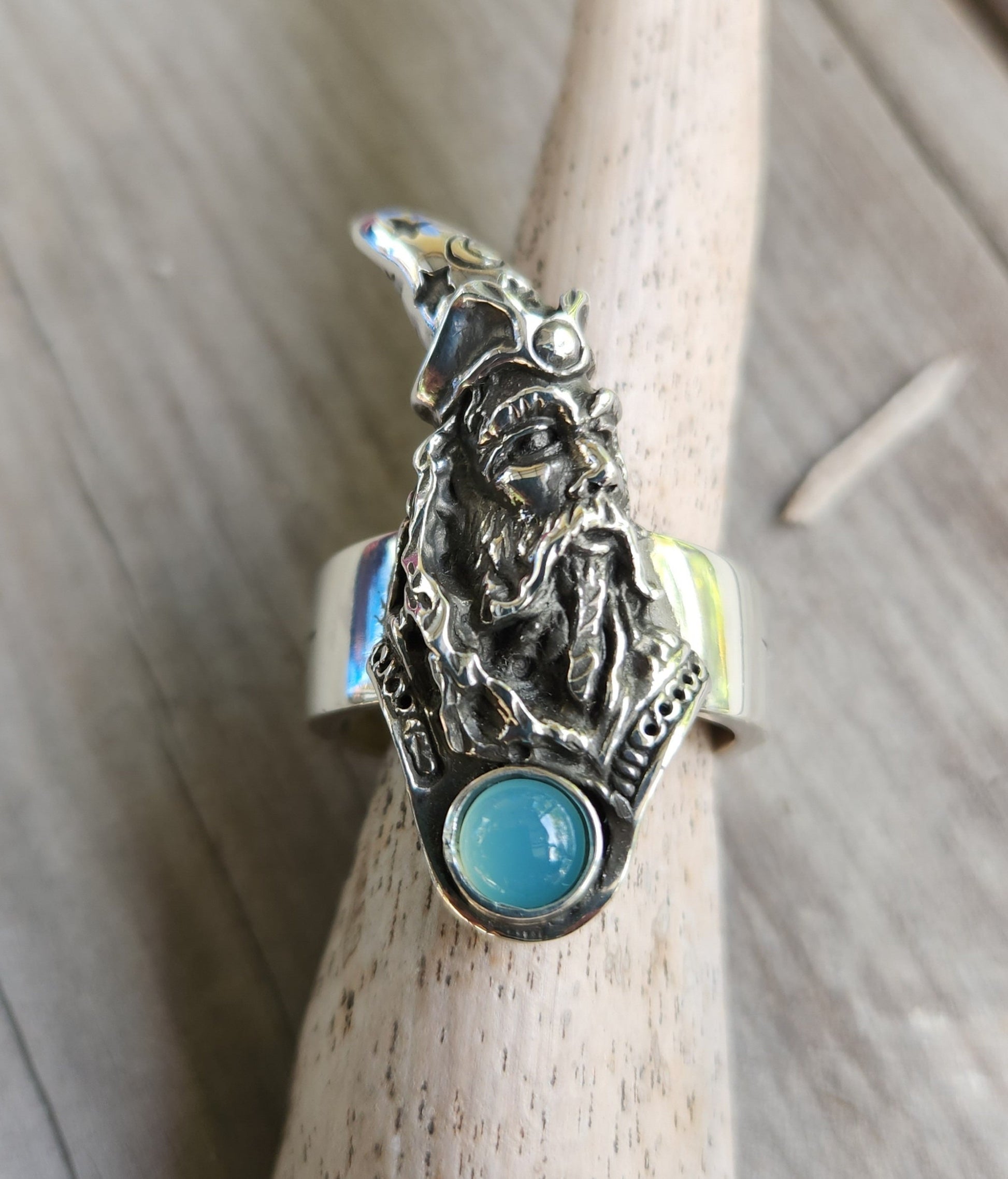 wizard ring,large merlin ring,sterling silver,black cz,handmade,witch,wiccan,magic,fantasy,mythical,occult,Dumble,merlin,