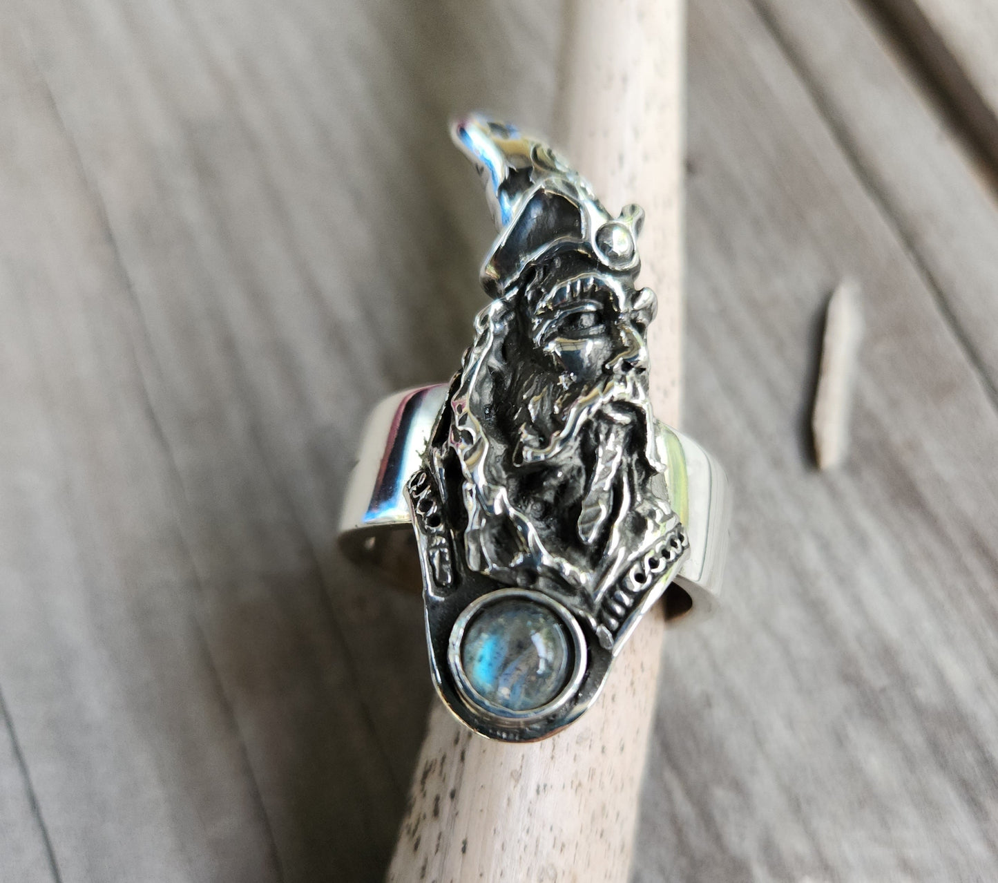 wizard ring,large merlin ring,sterling silver,black cz,handmade,witch,wiccan,magic,fantasy,mythical,occult,Dumble,merlin,