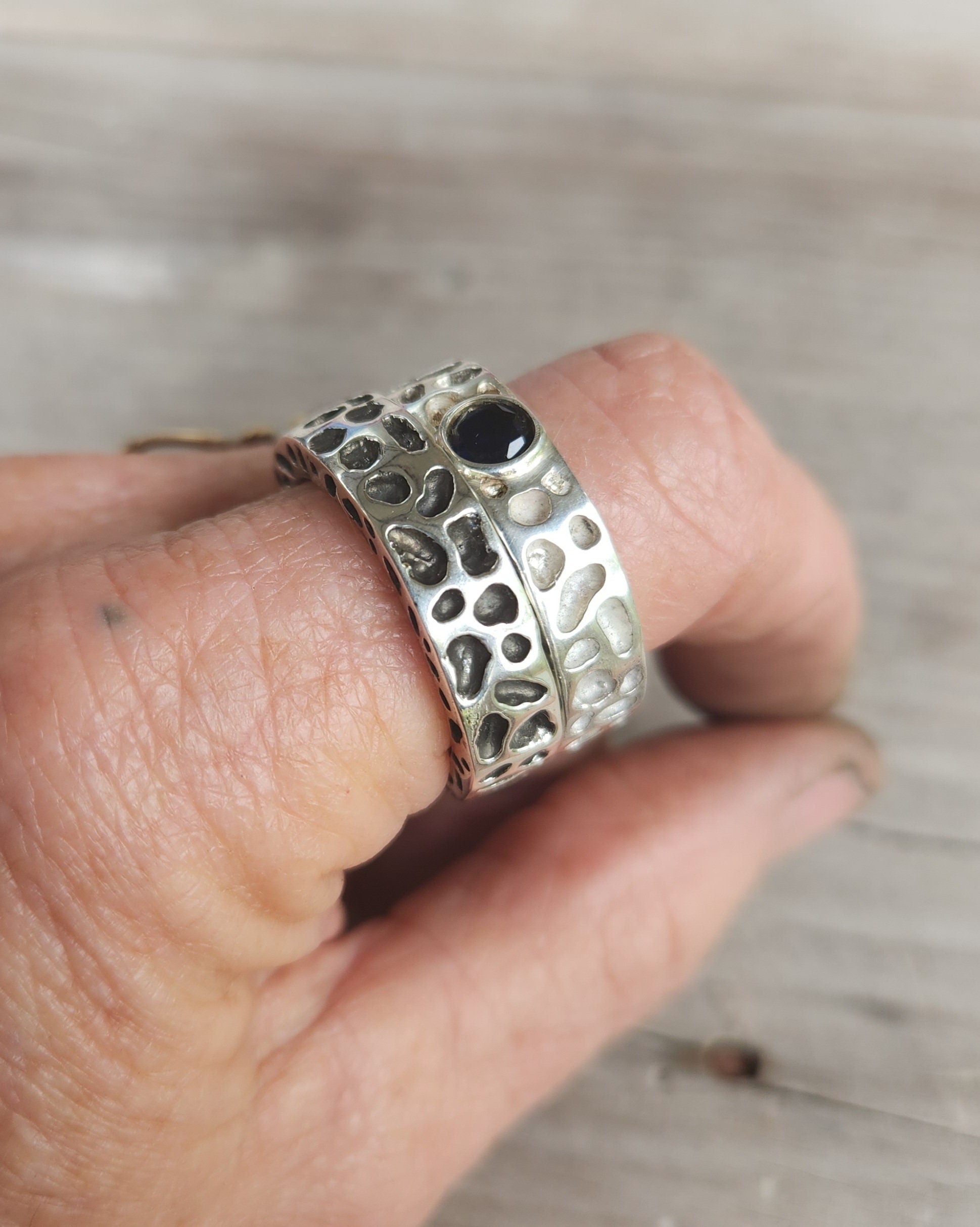Nugget ring,chunky,Sterling silver,industrial,thick rustic ,hammered ,wedding band, unisex,men's fashion,handmade,steampunk,designer,