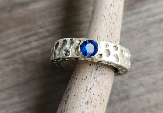 Nugget ring,chunky,Sterling silver,industrial,thick rustic ,hammered ,wedding band, unisex,men's fashion,handmade,steampunk,designer,