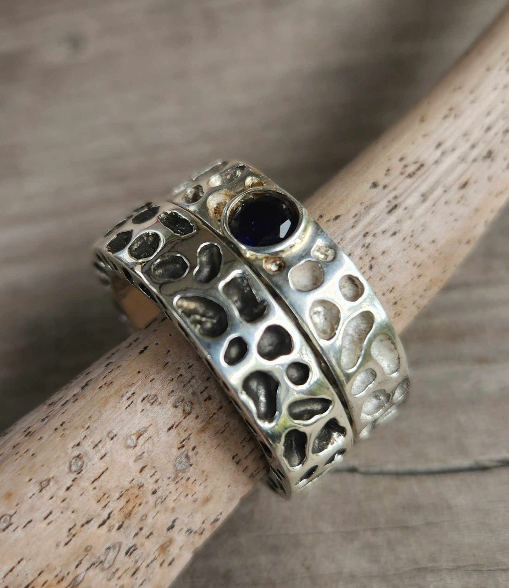 Nugget ring,chunky,Sterling silver,industrial,thick rustic ,hammered ,wedding band, unisex,men's fashion,handmade,steampunk,designer,