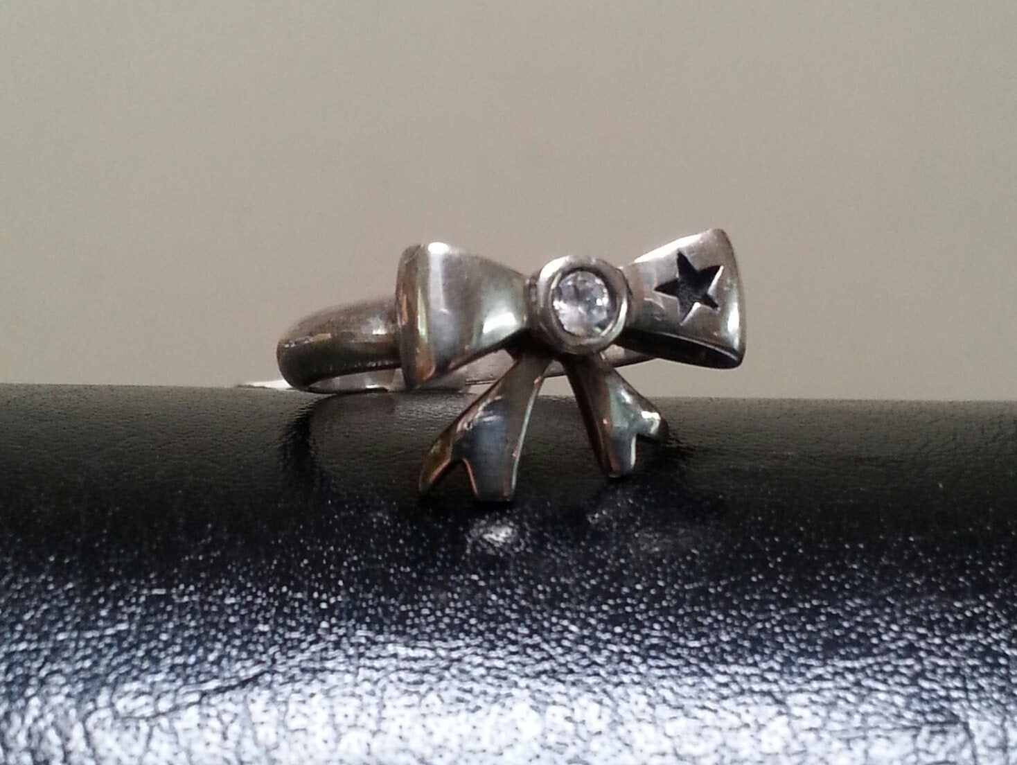 Bow ring,sterling silver,synthetic ruby cz,ribbon ring,bow, rockabilly,victorian,boho,goddess,handmade