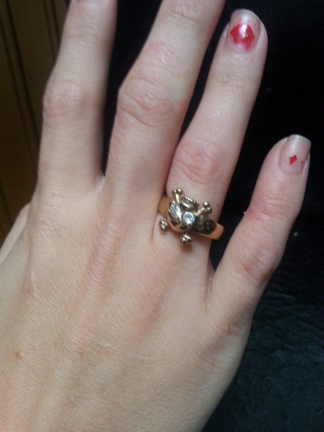 9k gold Skull ring,skull & cross bone ring,cz eyes,alternative steampunk gothic punk pirate