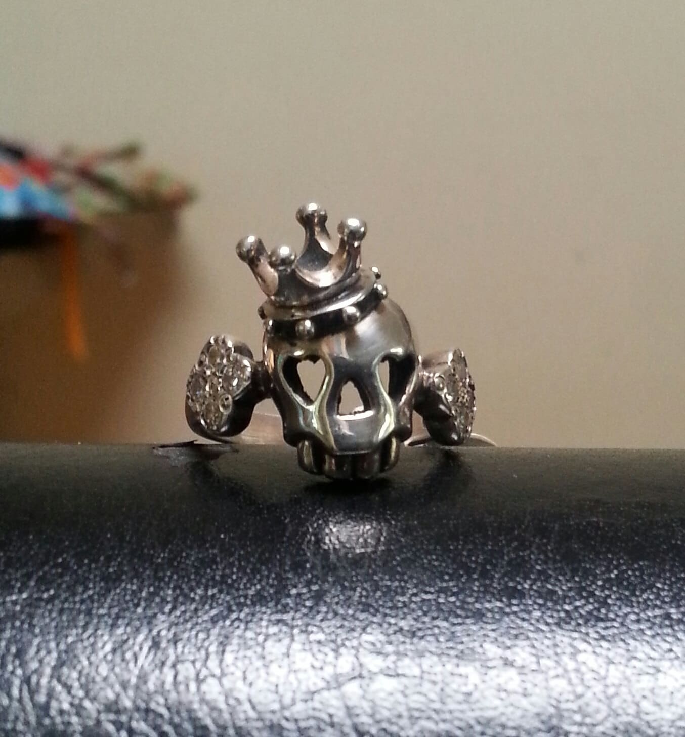 skull, crown ring,sterling silver, rockabiily, alternative ,steampunk, gothic,rockabilly,handmade,crown ring.womens fashion,boho,gypsy,hippy