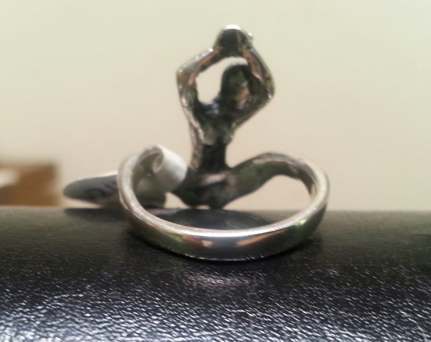 naked lady ring,9ct gold,art nouveau,nude, goddess,boho gypsy,hippy,naked female,handmade,unisex,woman ring,vintage,shic,deco,hipster