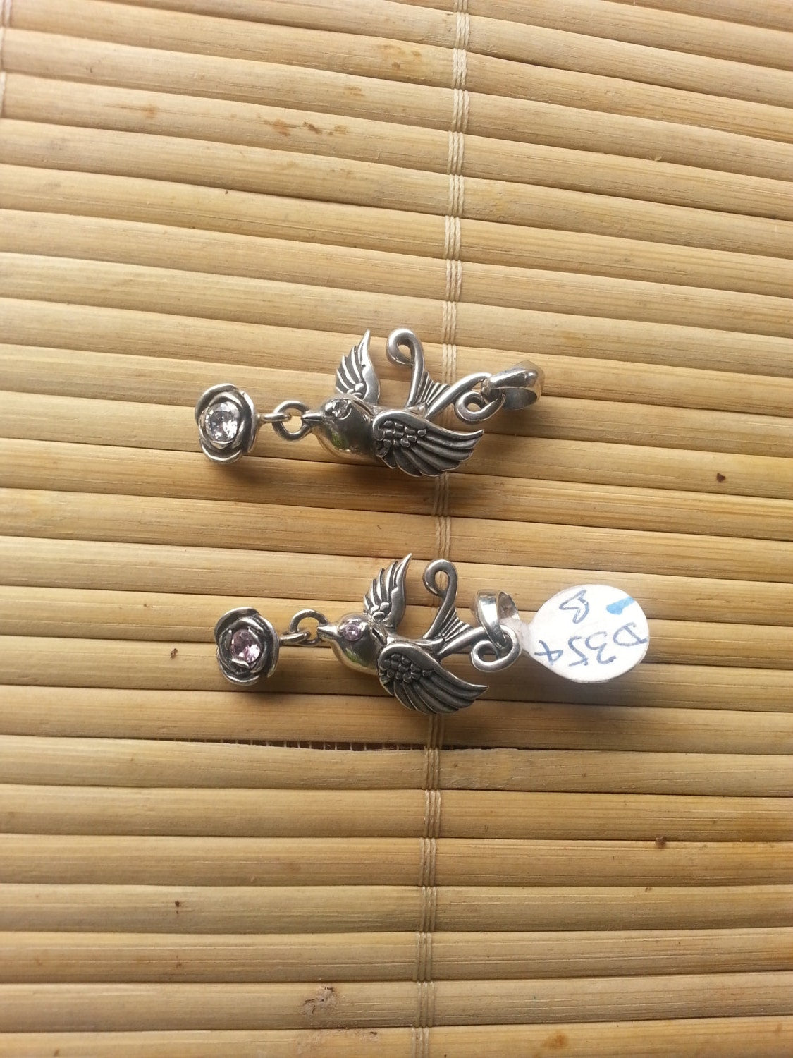 swallow,bluebird rose pendant,sterling silver,rockabilly steampunk gothic punk victorian gypsy hippy boho