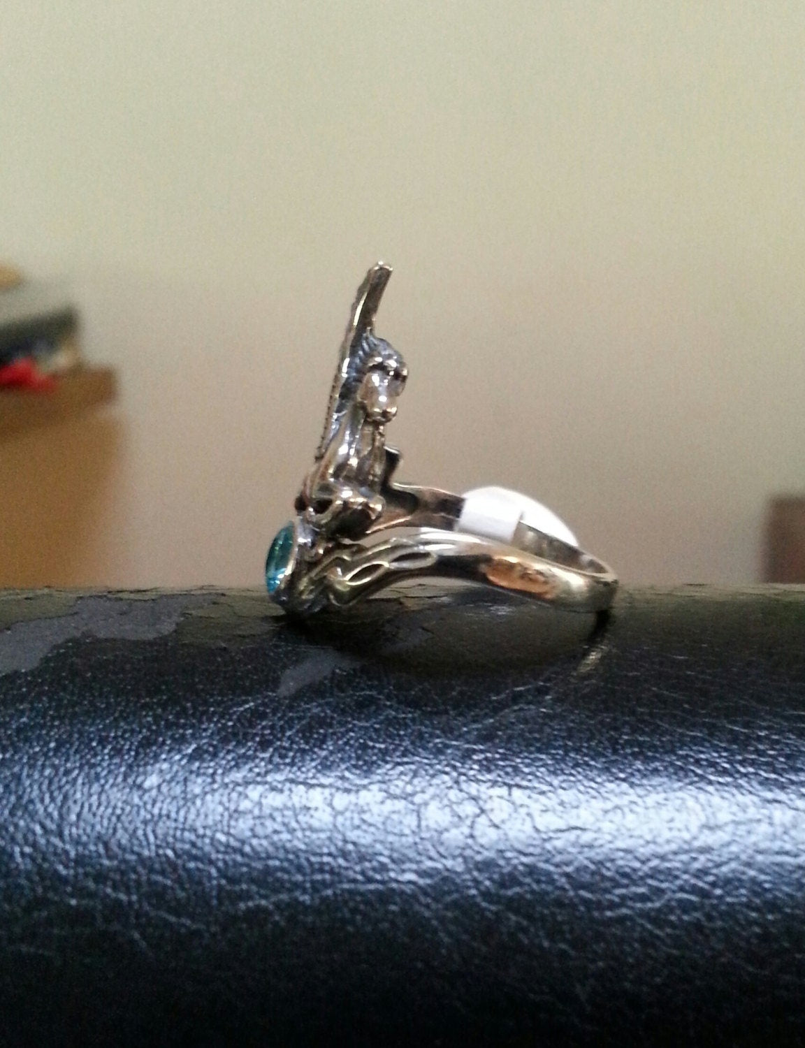 PEGASUS ring,Sterling silver,mythical,horse, unicorn, fantasy,new age, boho,hippy, art nouveau,goddess,handmade,shic,women's fashion,gypsy