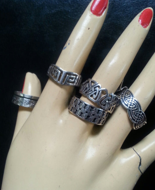 Aztec,sterling silver,celtic ring,tribal band, mens wedding ring,man's fashion,hipster,fesrival