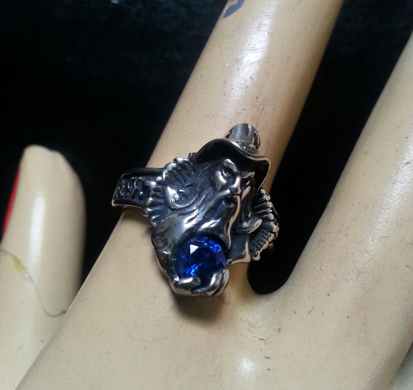 wizard ring sterling amethyst silver magic fantasy mythical steampunk gothic punk ring