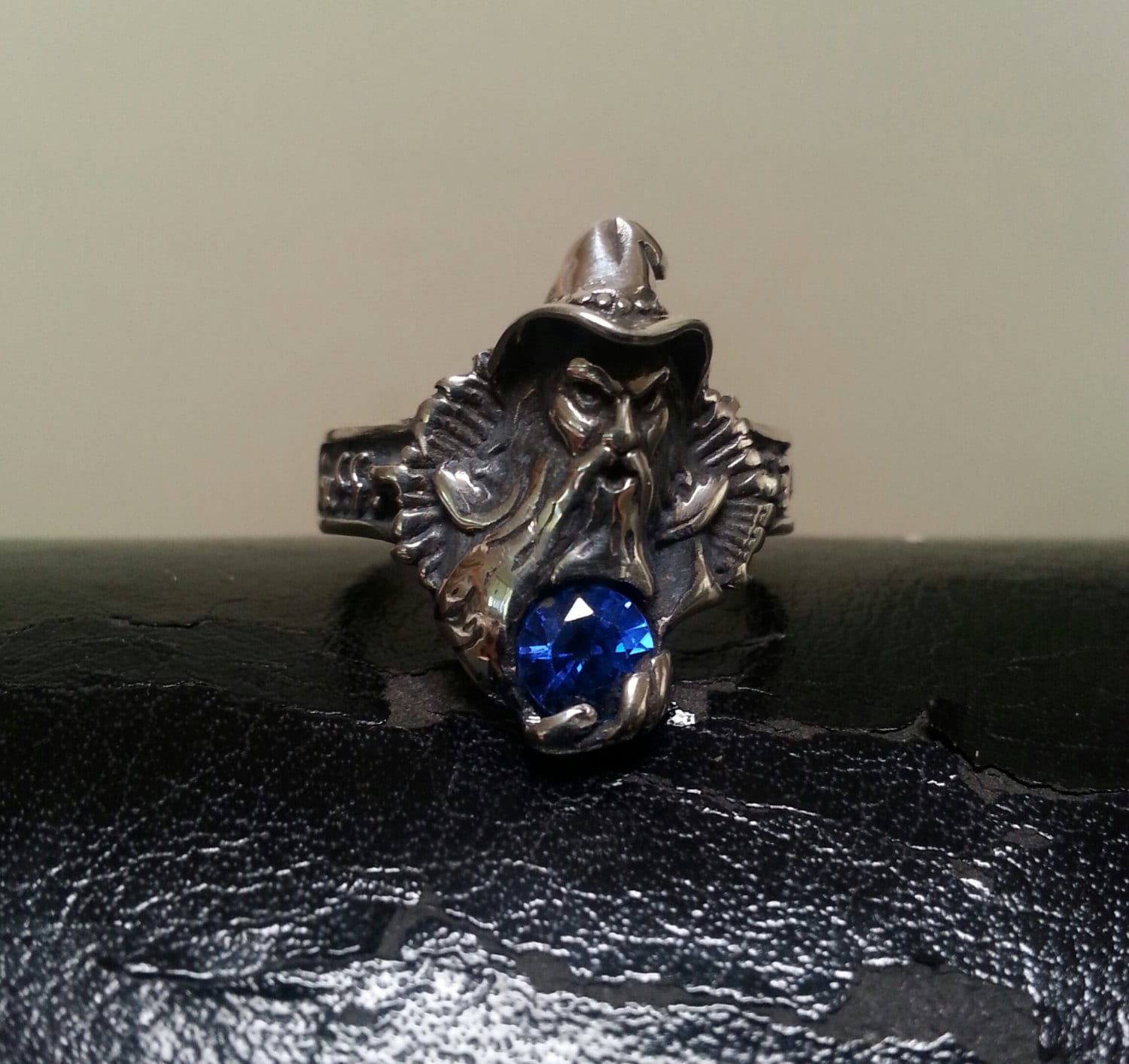 wizard ring sterling amethyst silver magic fantasy mythical steampunk gothic punk ring