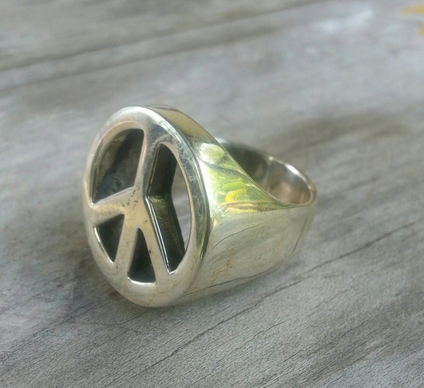 peace ring,chunky,large peace sign,sterling silver,hippy,rockabilly, hipster,signet, alternative,hand made,retro,boho,love,gypsy,