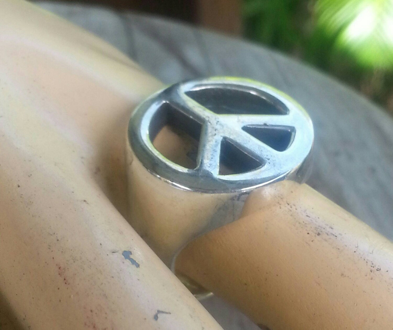 peace ring,chunky,large peace sign,sterling silver,hippy,rockabilly, hipster,signet, alternative,hand made,retro,boho,love,gypsy,