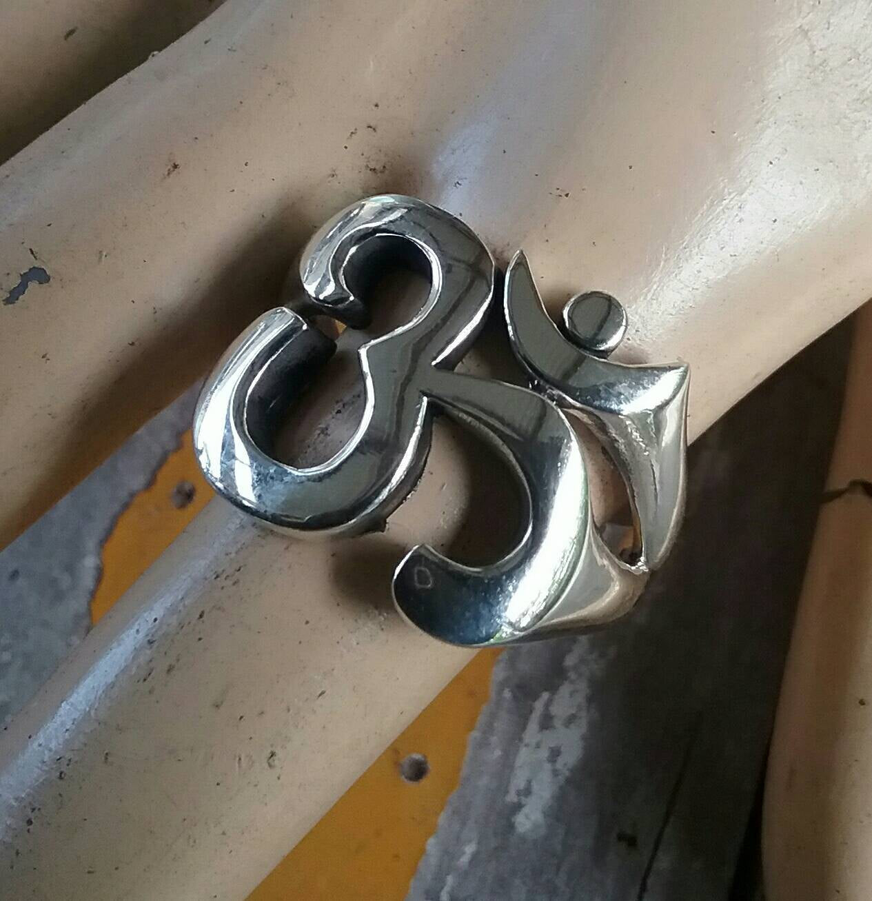 OM ring,LARGE, solid sterling silver, yoga,spiritual,budda, hindu, boho,new age,handmade